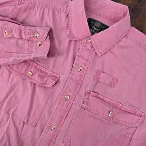 VTG Orvis Button Down‎ Shirt Pink Cotton Long Sleeve Two Pocket Men's M Fishing